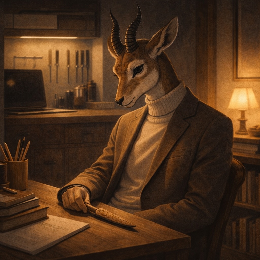 "This is the wooden knife."